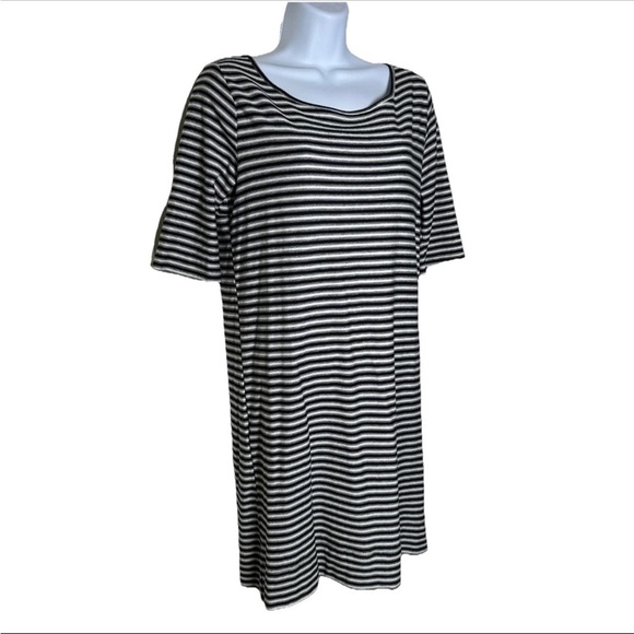 Free People Women’s Frenchie T-Shirt Dress Medium Half Sleeve Striped Cut Out - Picture 2 of 13
